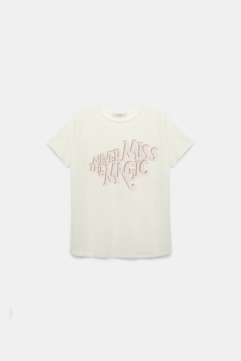 Shop Dorothee Schumacher Hemp T-shirt With Print In White