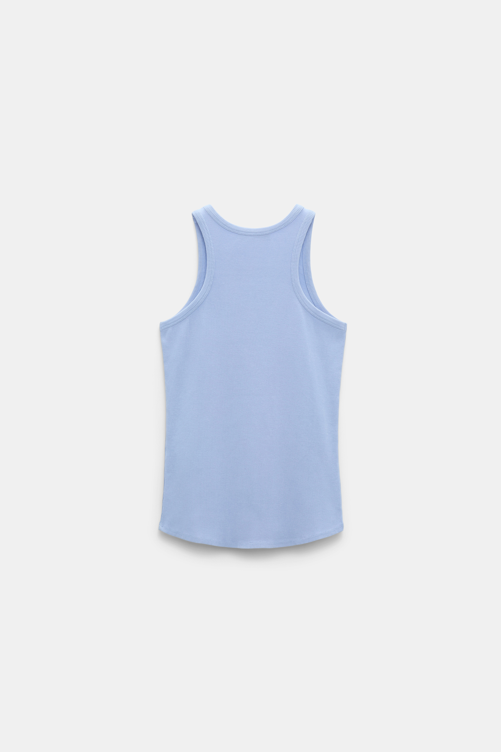 Dorothee Schumacher Ripptop mit Blumenstickerei soft cornflower