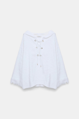 Dorothee Schumacher Terry floral jacquard hoodie camellia white