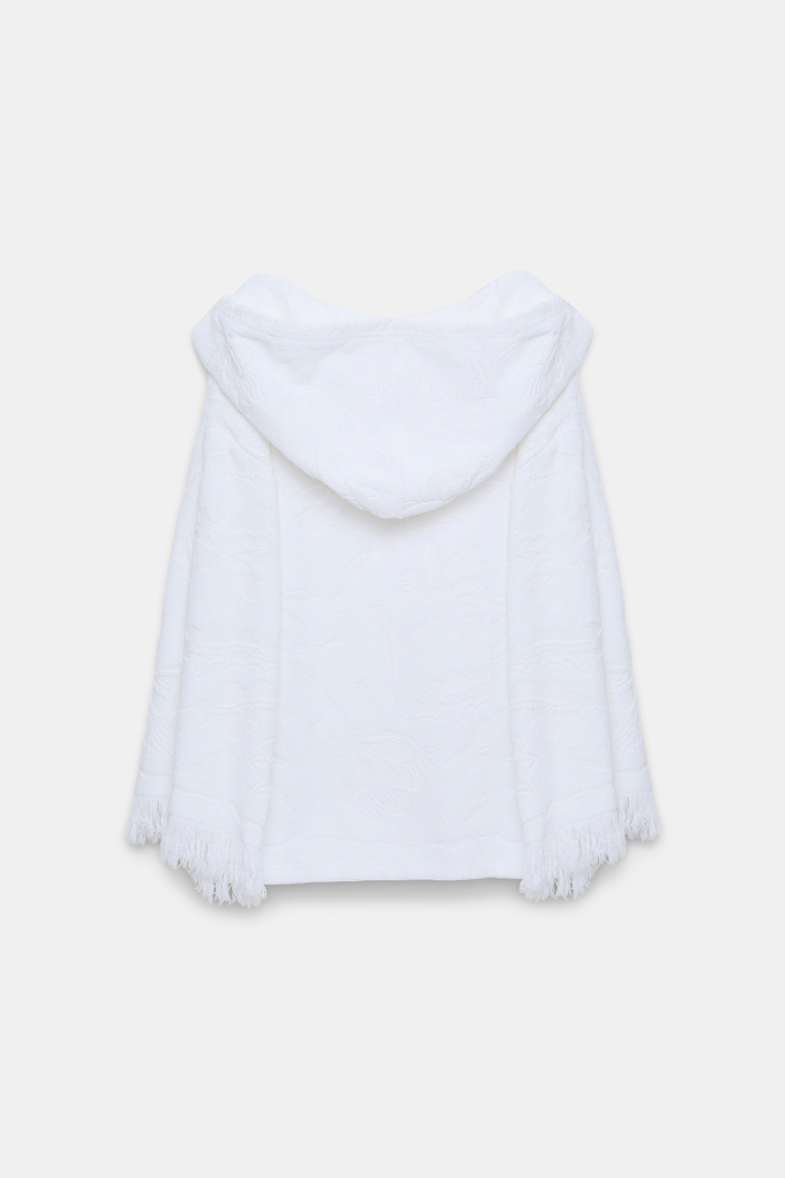 Dorothee Schumacher Terry floral jacquard hoodie camellia white