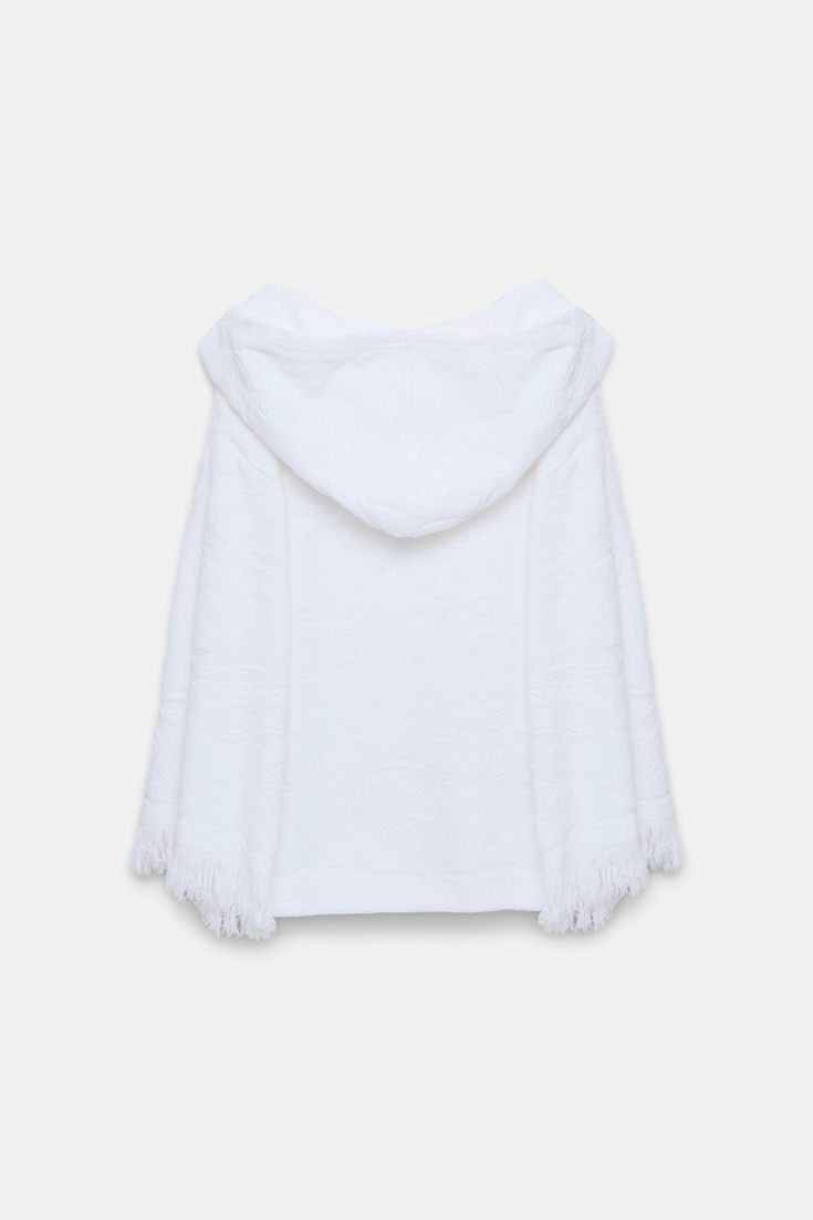 Dorothee Schumacher Terry floral jacquard hoodie camellia white
