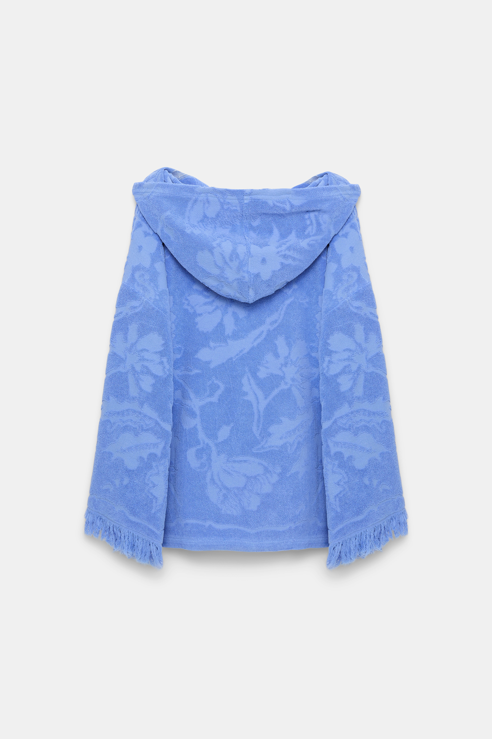 Dorothee Schumacher Terry floral jacquard hoodie light cornflower