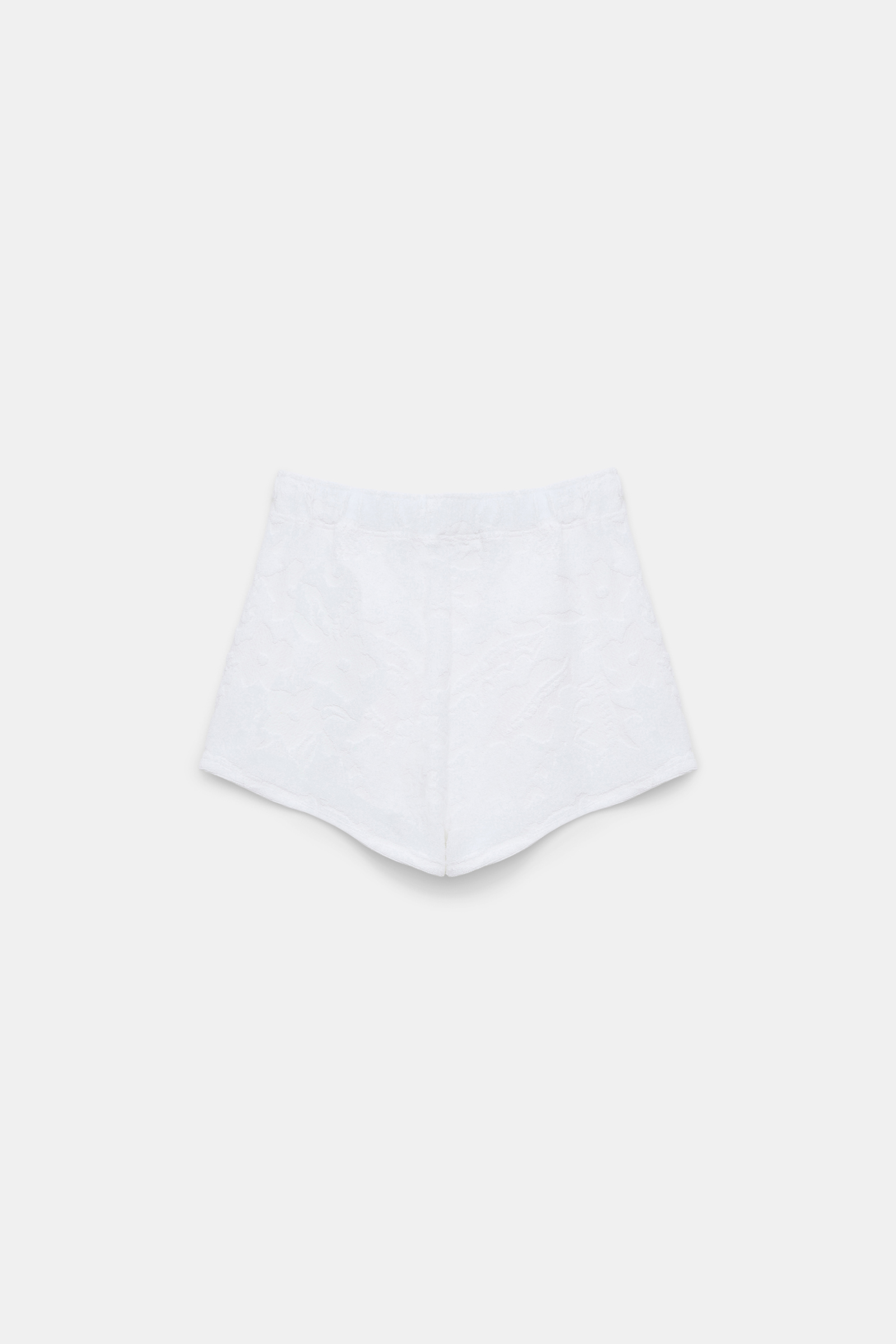 Dorothee Schumacher Terry floral jacquard drawstring shorts camellia white