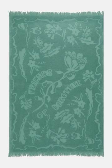 Dorothee Schumacher Terry floral jacquard hand towel jade