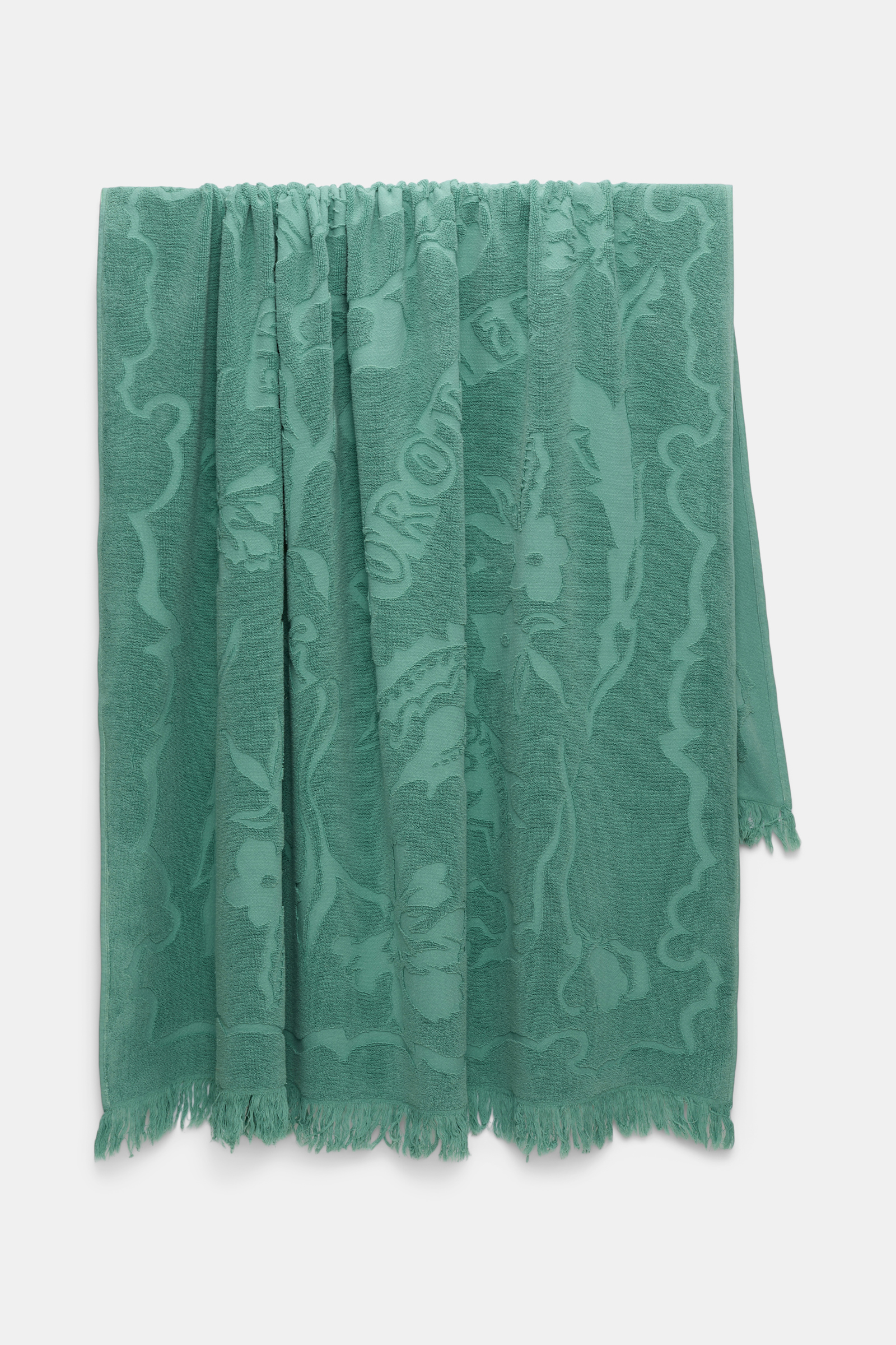 Dorothee Schumacher Terry floral jacquard hand towel jade