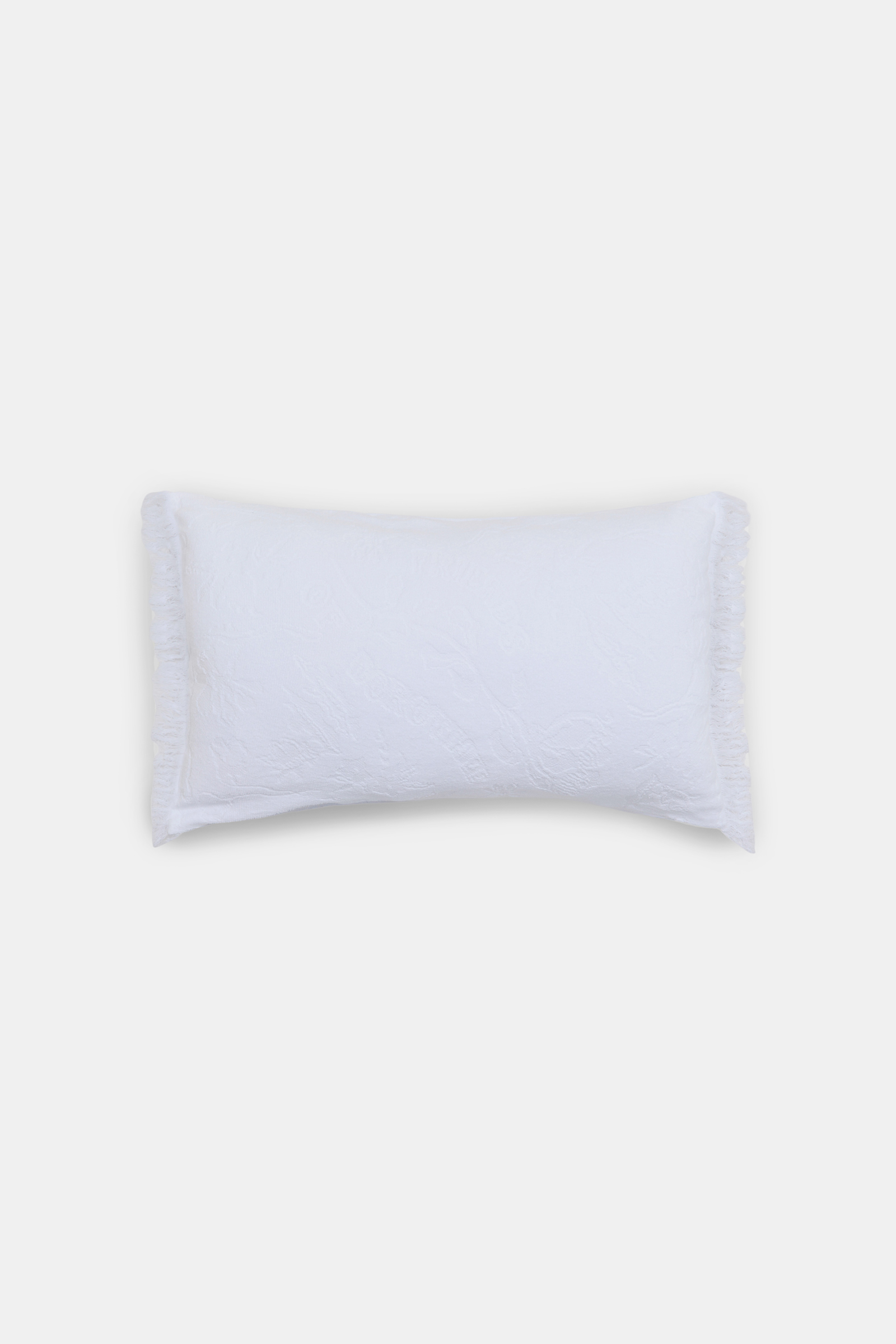 Dorothee Schumacher Terry floral jacquard cushion camellia white