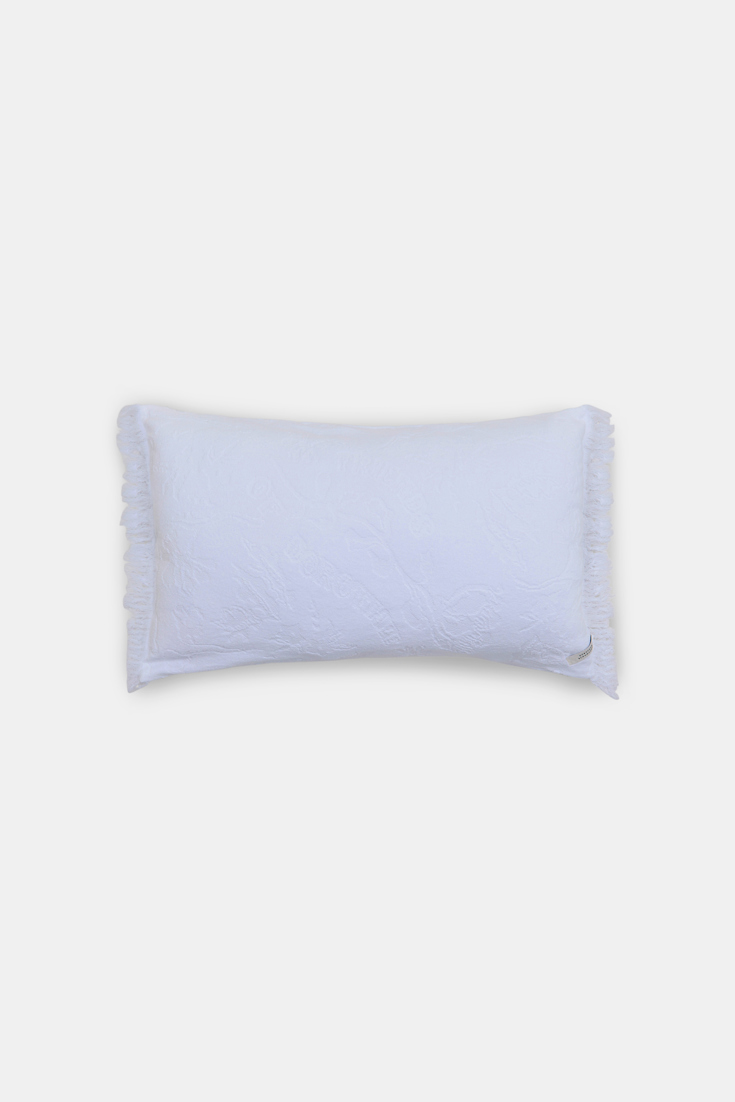 Dorothee Schumacher Terry floral jacquard cushion camellia white