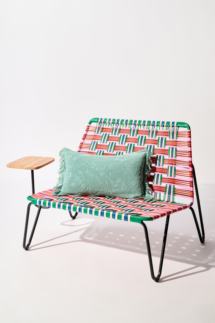 Dorothee Schumacher Terry floral jacquard cushion jade