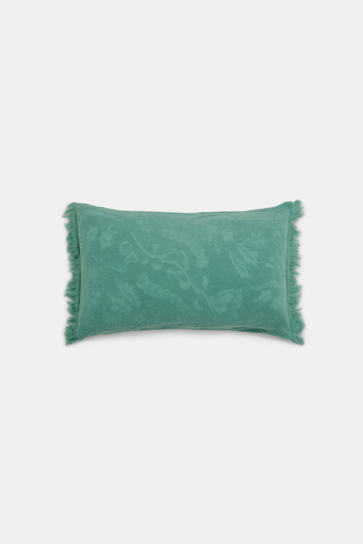 Dorothee Schumacher Terry floral jacquard cushion jade
