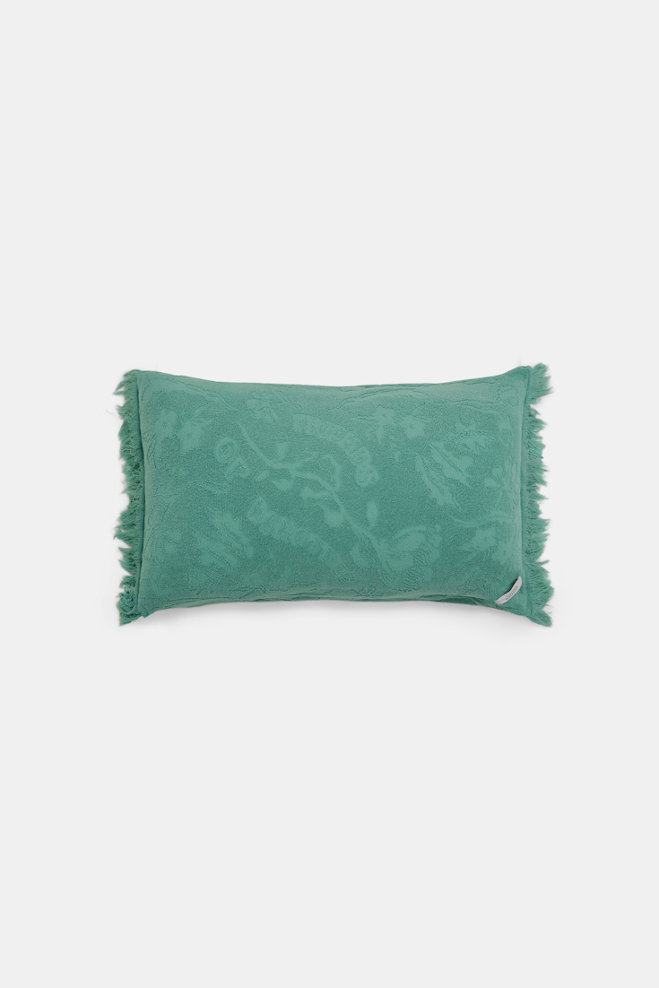 Dorothee Schumacher Terry floral jacquard cushion jade
