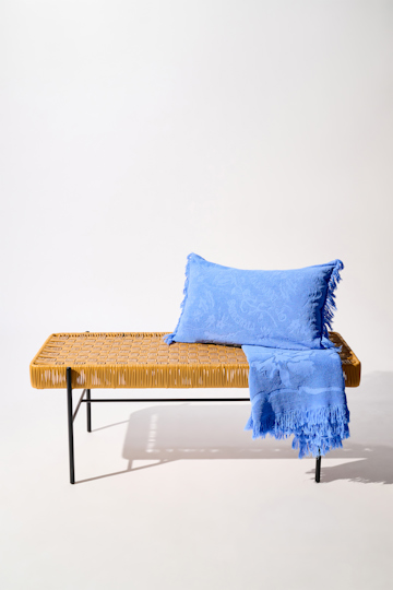 Dorothee Schumacher Kissen mit floralem Muster light cornflower