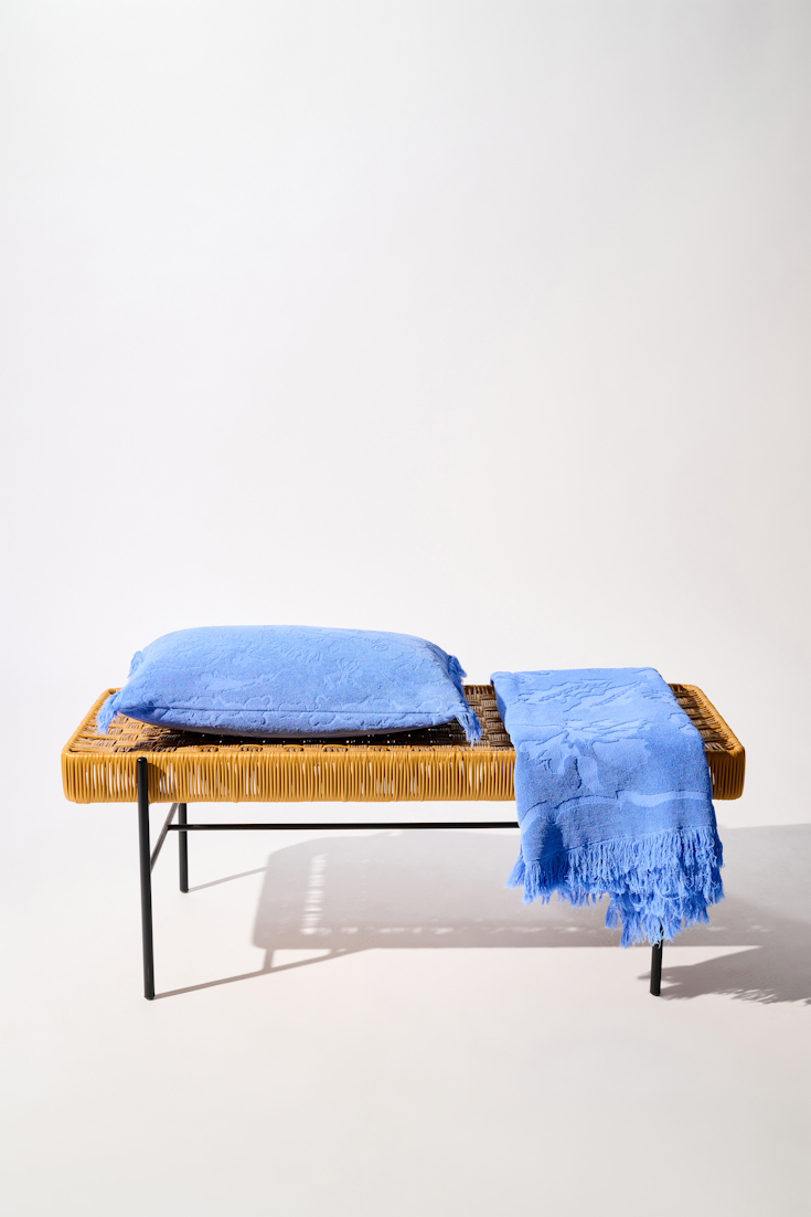 Dorothee Schumacher Kissen mit floralem Muster light cornflower