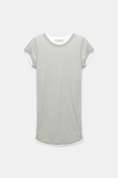 Dorothee Schumacher Double layer T-shirt mint white mix