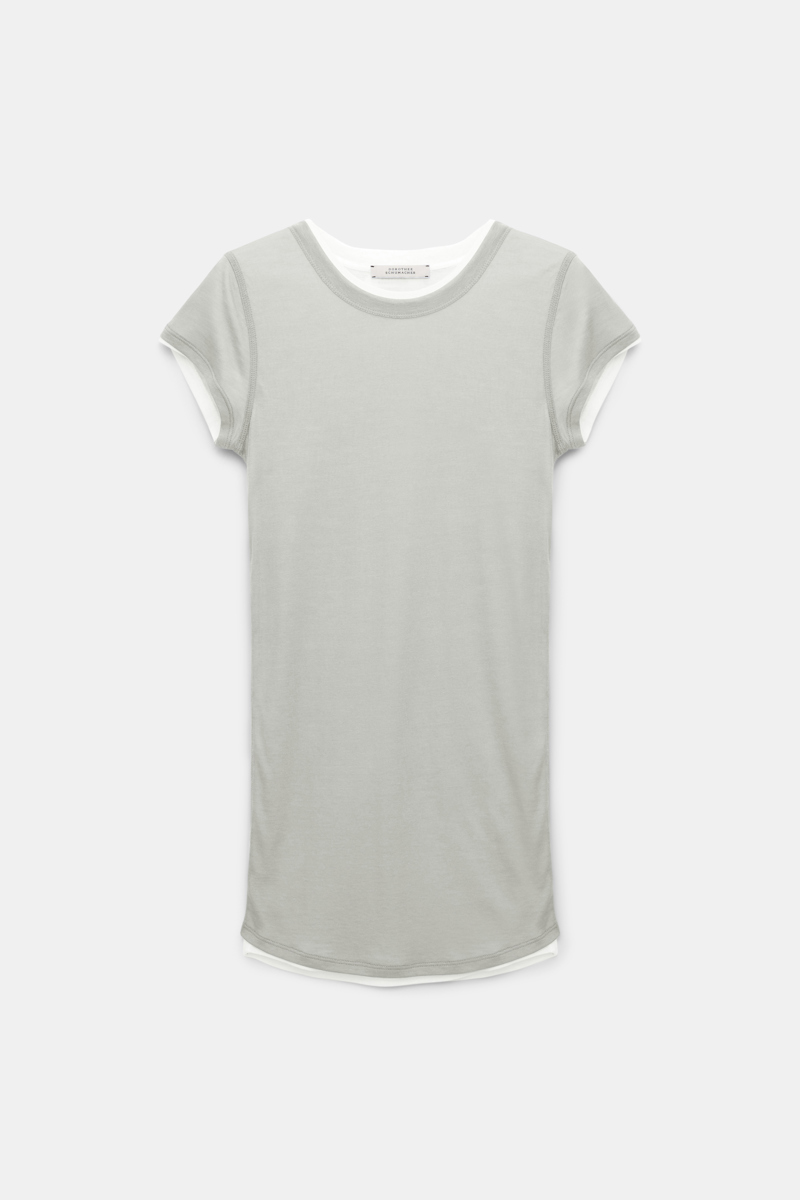Shop Dorothee Schumacher Double Layer T-shirt In Green