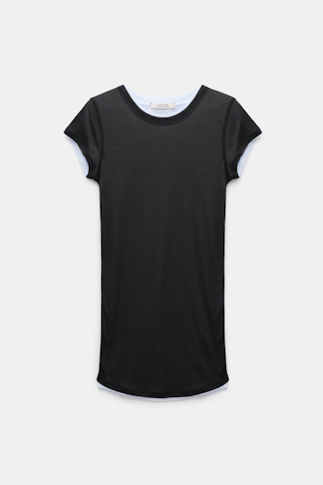 Dorothee Schumacher Double layer T-shirt white black friends