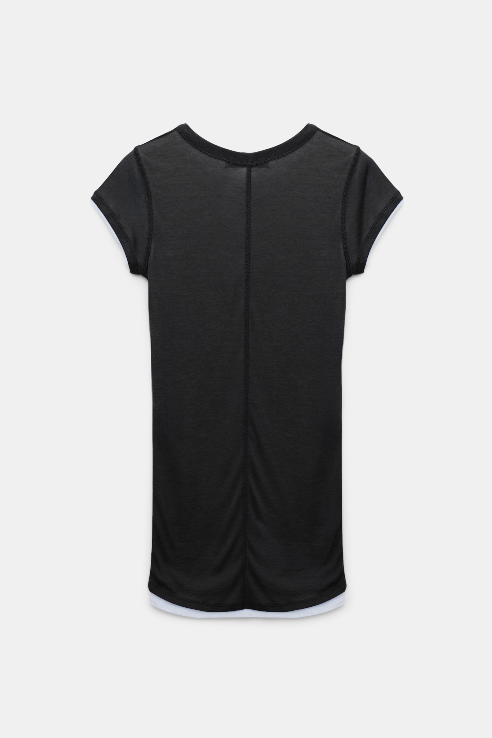 Dorothee Schumacher Zweilagiges Kurzarmshirt white black friends