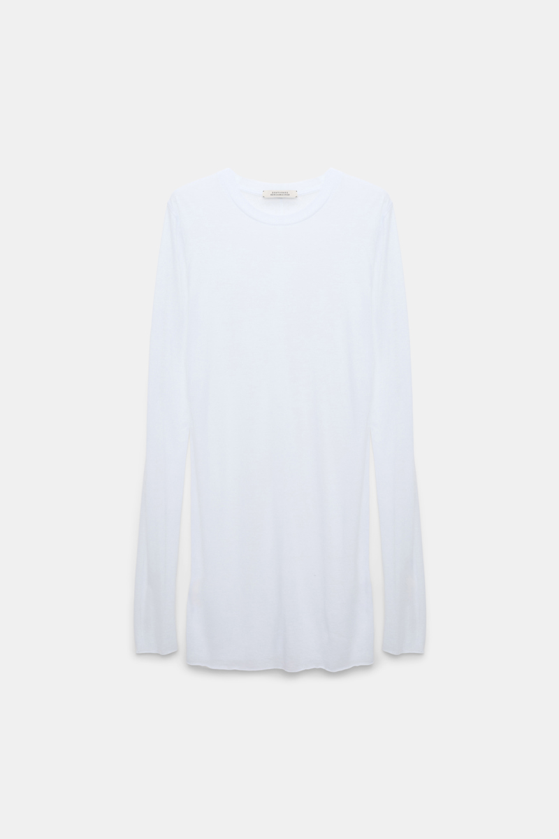 Dorothee Schumacher Double Layer T-shirt With Extra Long Sleeves In White