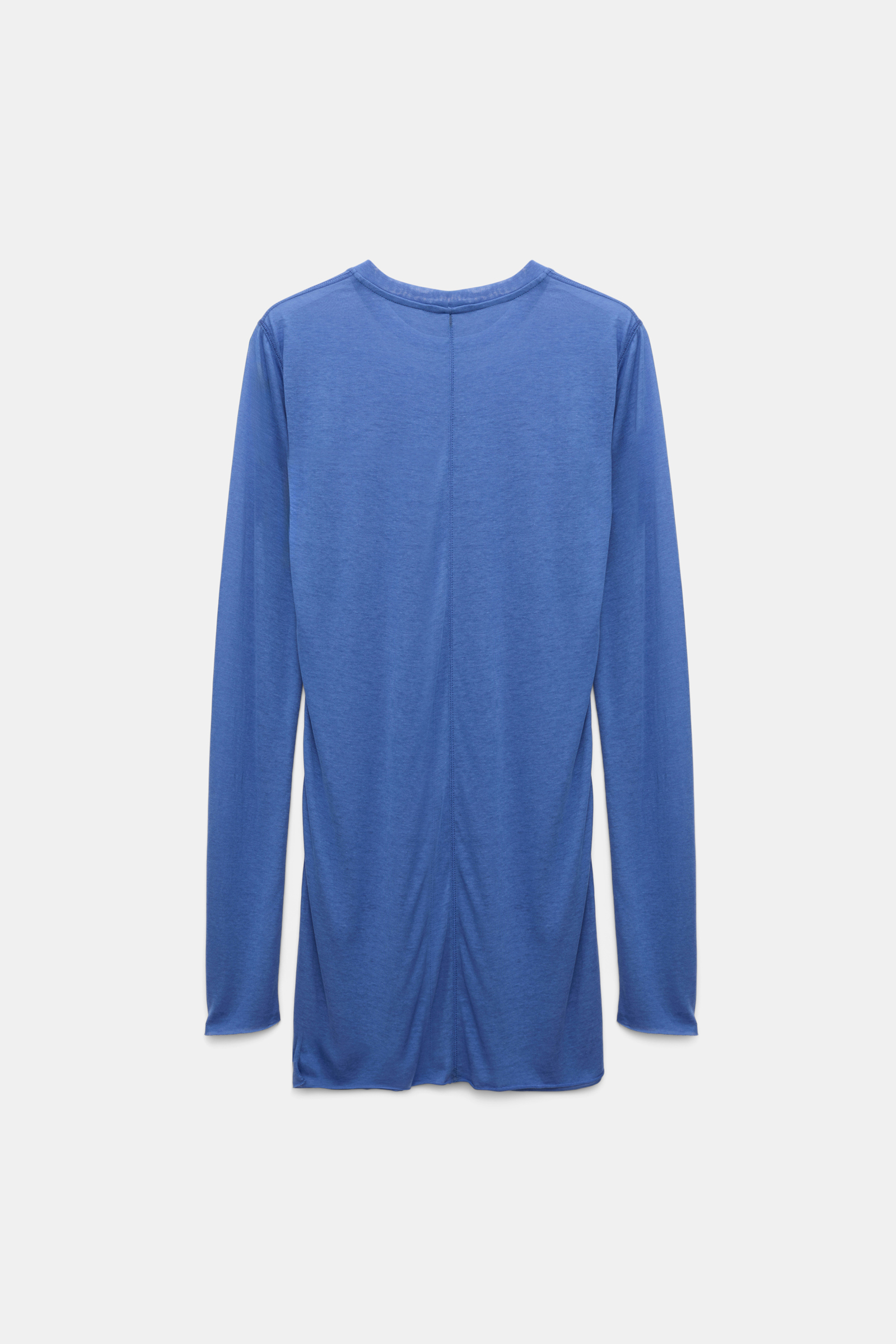 Dorothee Schumacher Slightly see-through T-shirt with extra long sleeves milky cornflower