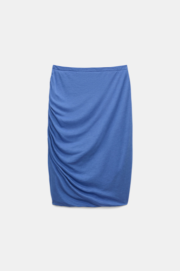 Dorothee Schumacher Double layer draped skirt milky cornflower