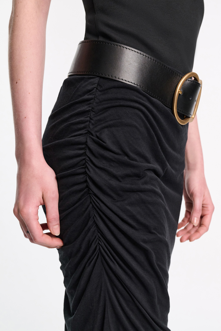 Dorothee Schumacher Double layer draped skirt pure black