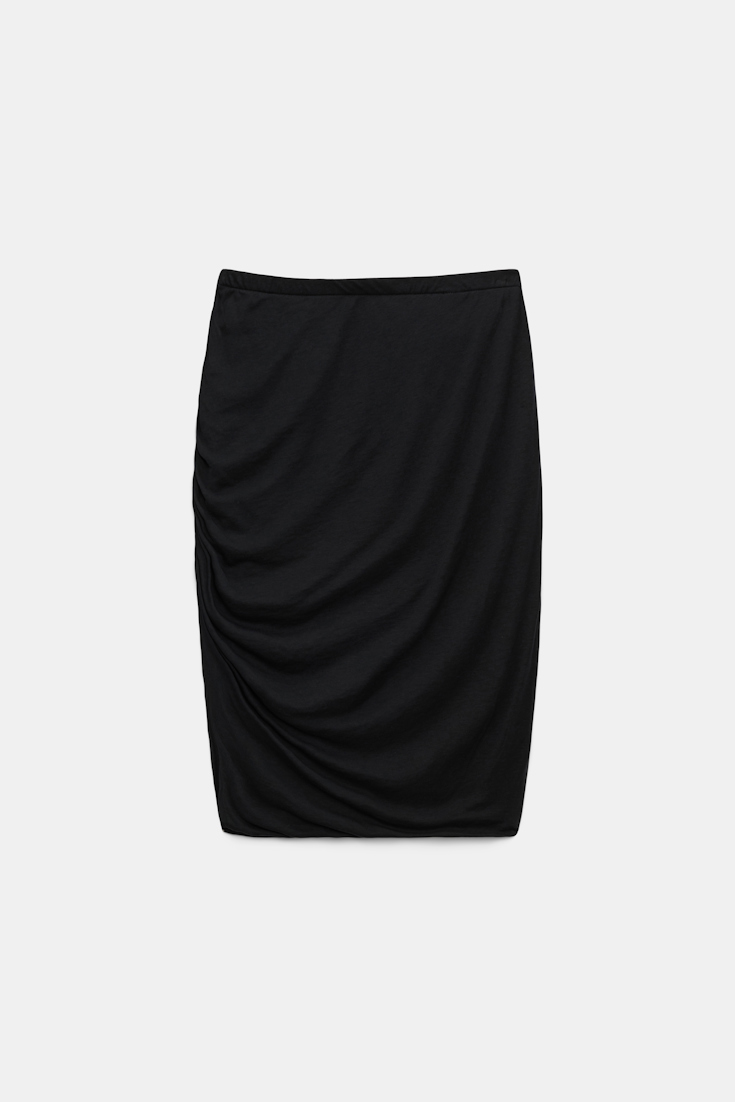 Dorothee Schumacher Double layer draped skirt pure black