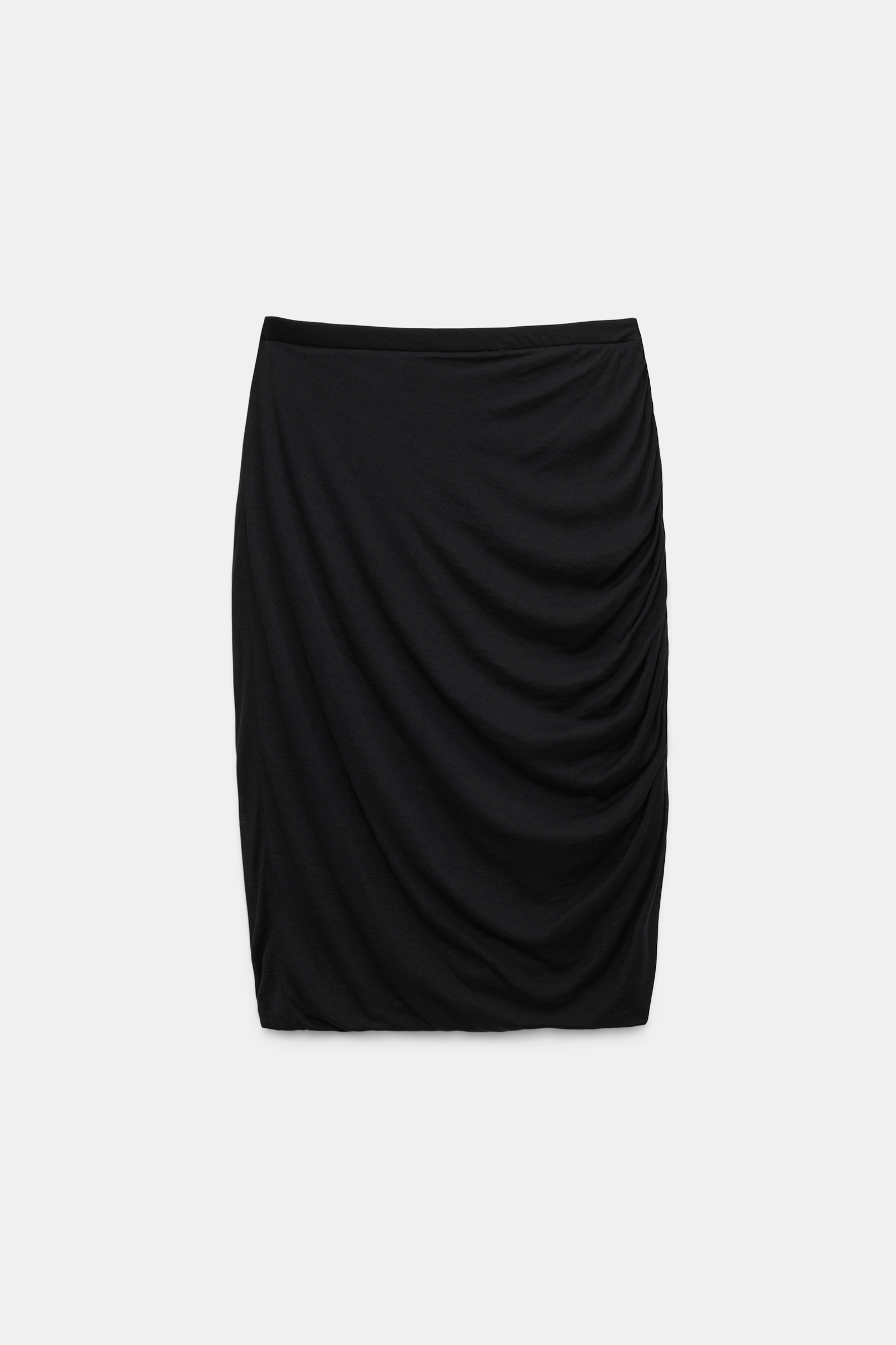 Dorothee Schumacher Double layer draped skirt pure black
