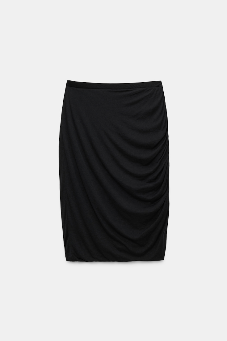 Dorothee Schumacher Double layer draped skirt pure black