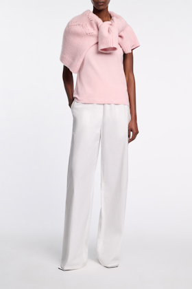 Dorothee Schumacher Round neck T-shirt milky rose