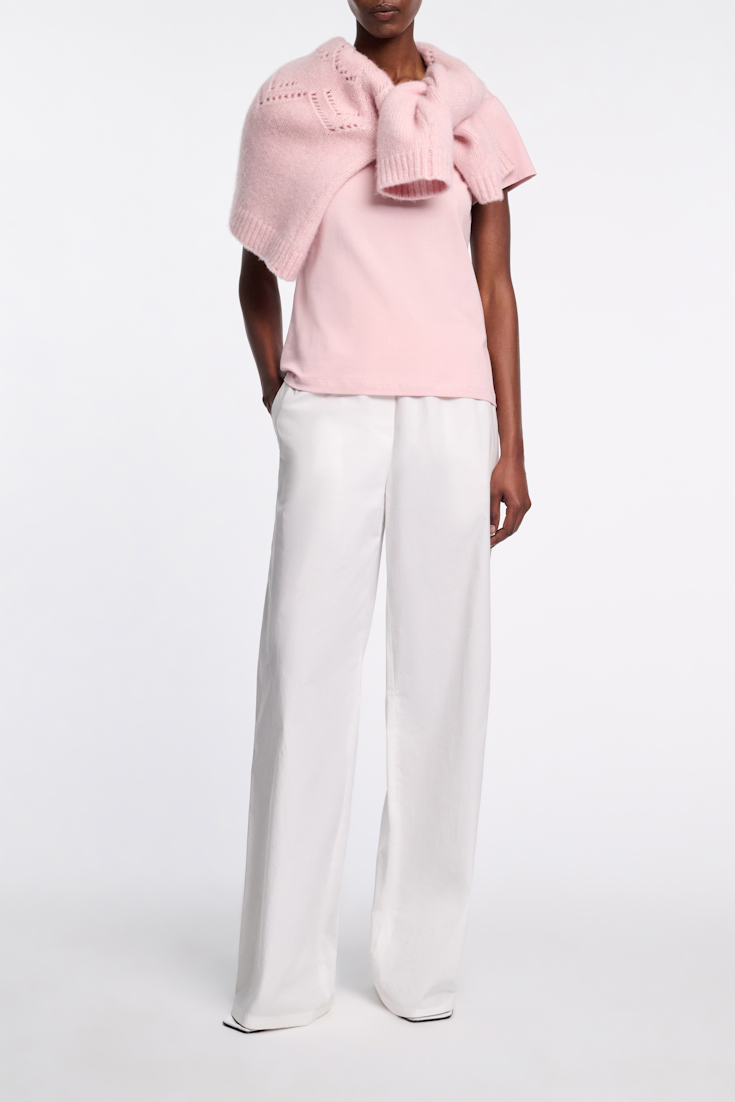 Dorothee Schumacher Rundhalsshirt mit gedoppeltem Ärmel milky rose