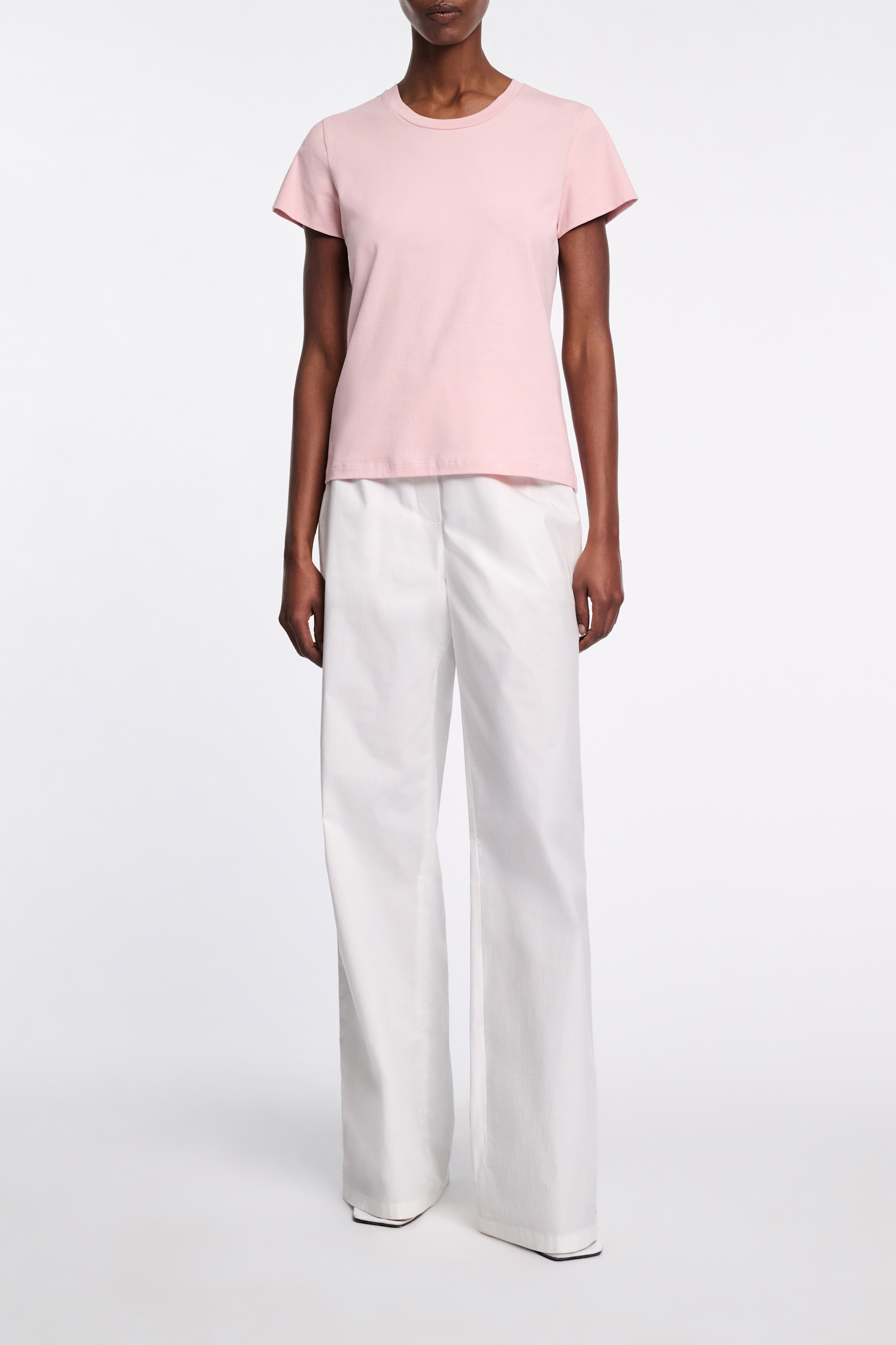 Dorothee Schumacher Rundhalsshirt mit gedoppeltem Ärmel milky rose