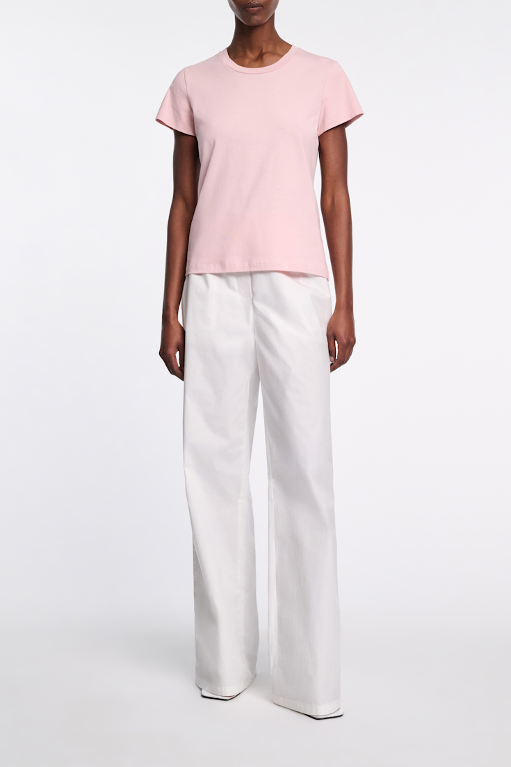 Dorothee Schumacher Rundhalsshirt mit gedoppeltem Ärmel milky rose