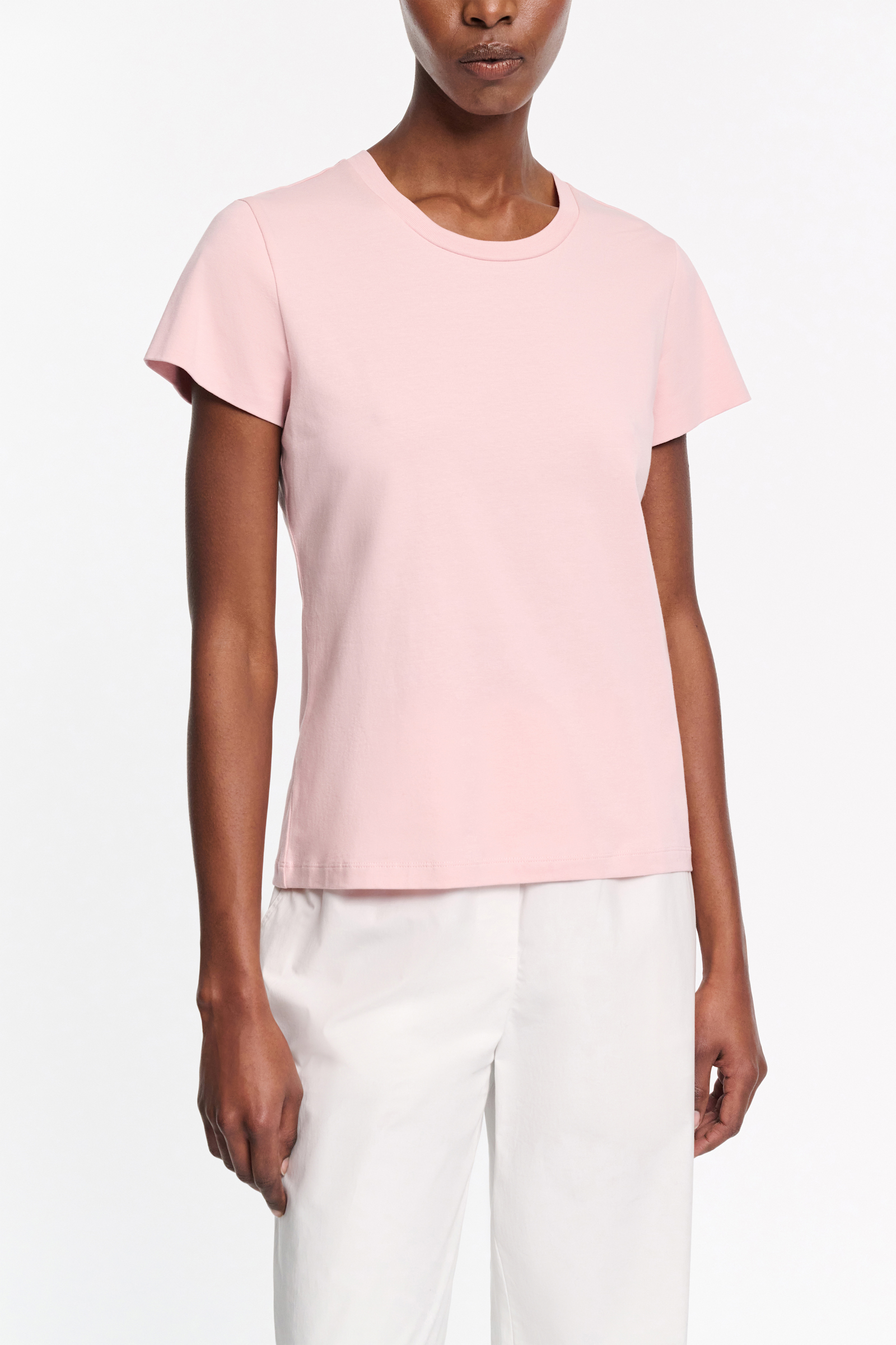 Dorothee Schumacher Rundhalsshirt mit gedoppeltem Ärmel milky rose