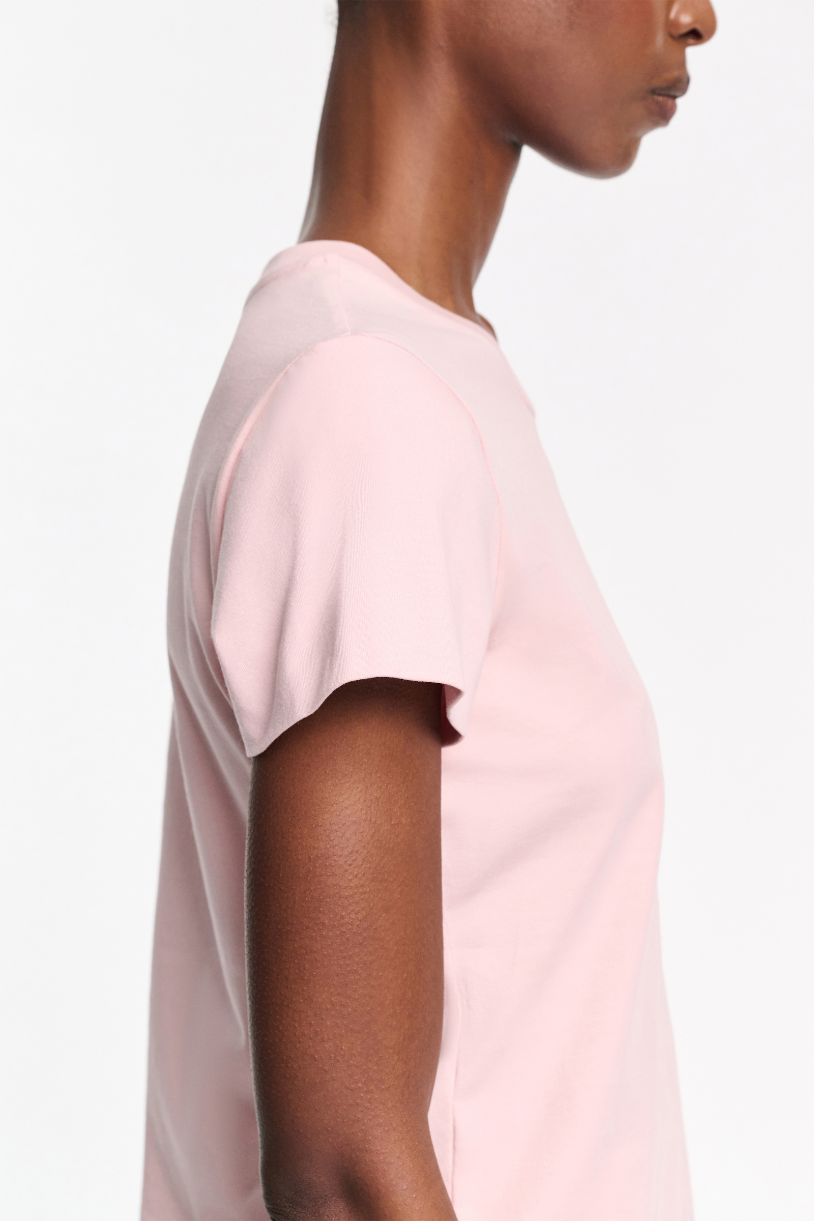 Dorothee Schumacher Rundhalsshirt mit gedoppeltem Ärmel milky rose