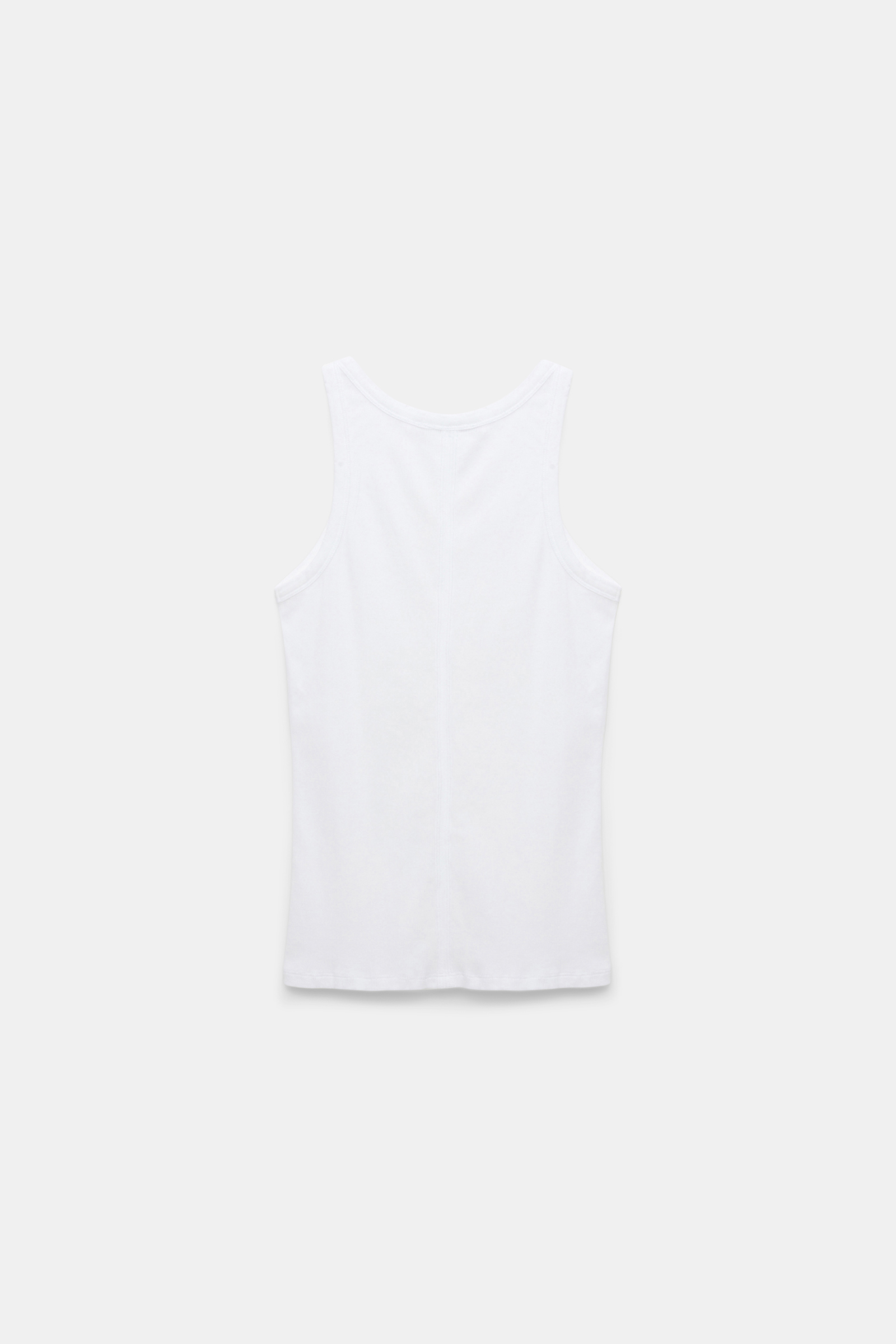 Dorothee Schumacher Ribbed cotton tank top pure white