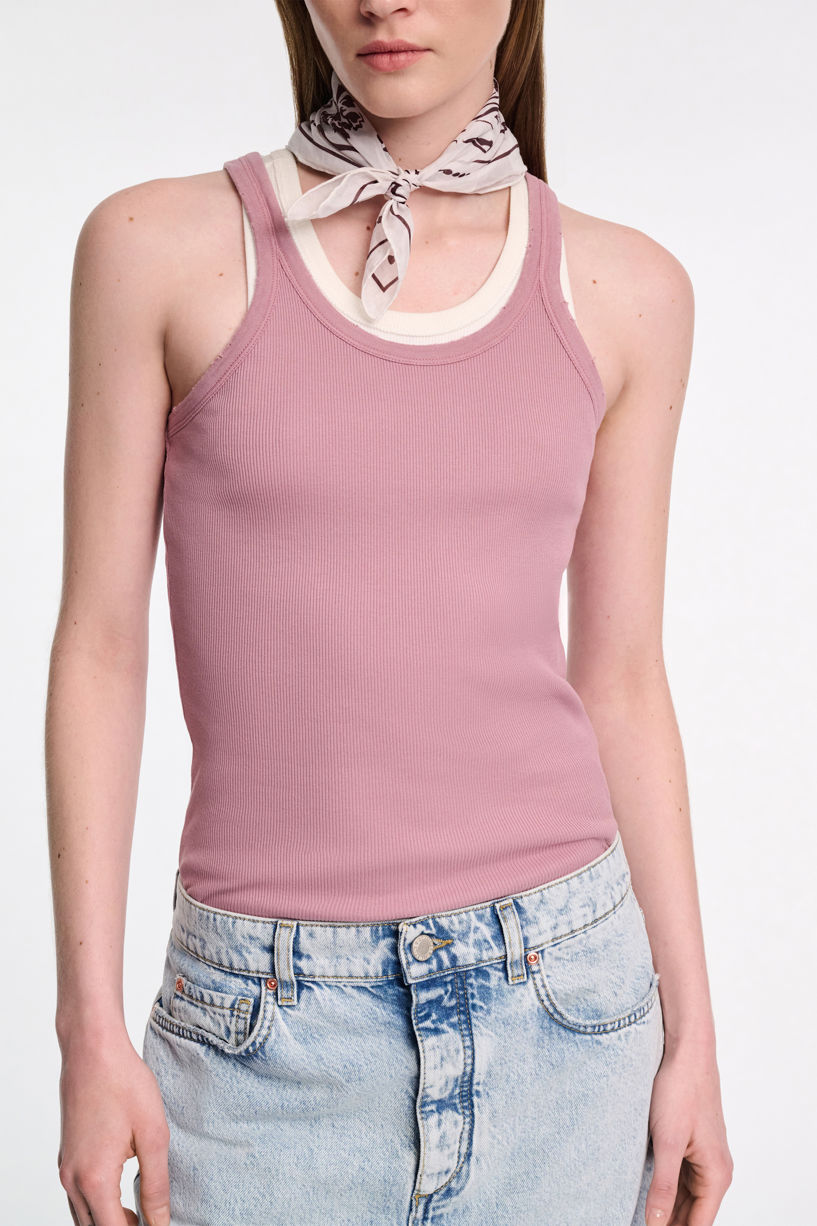 Dorothee Schumacher Rippentop mit distressed Edges sweet peas