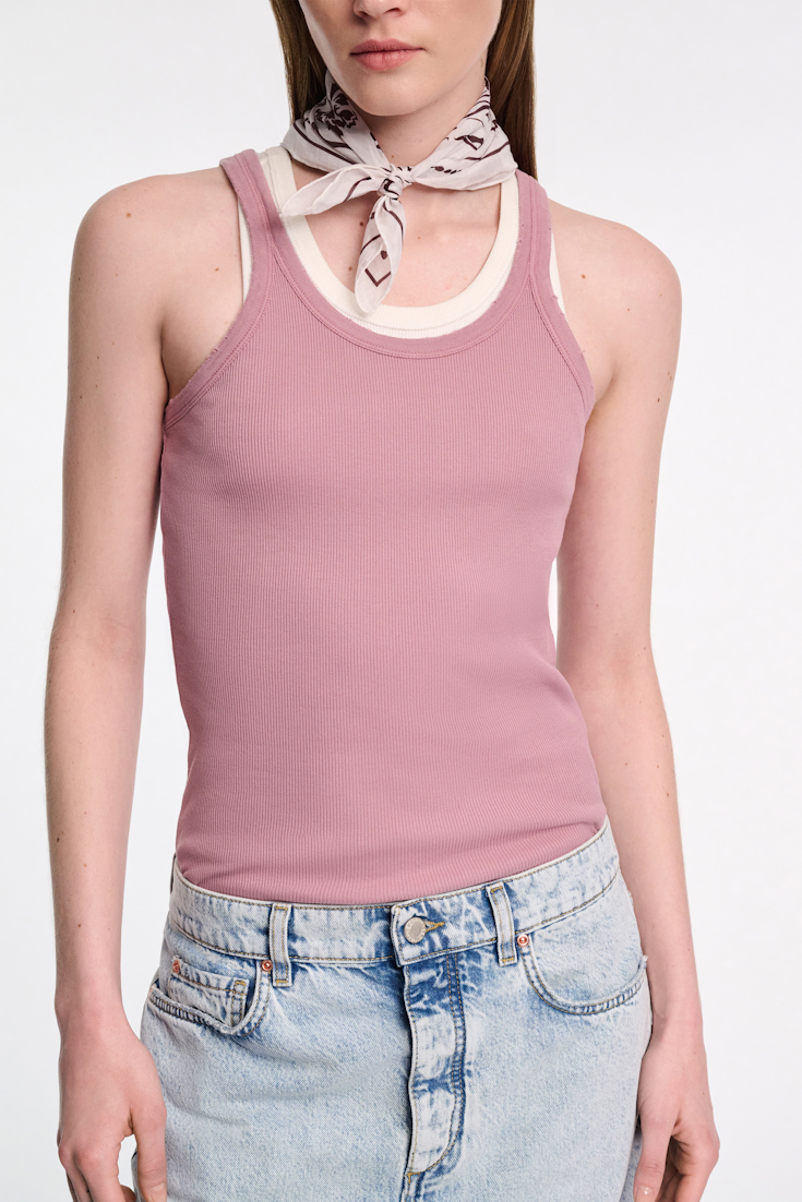 Dorothee Schumacher Rippentop mit distressed Edges sweet peas