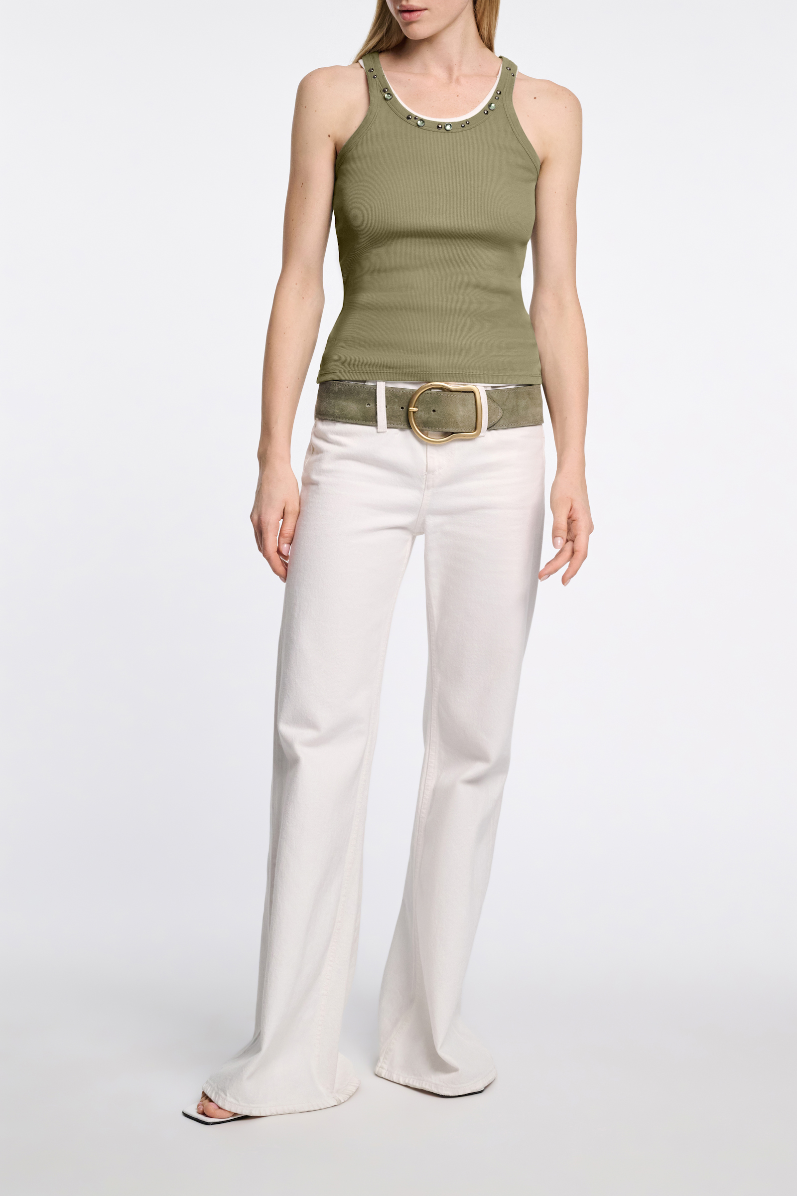 Dorothee Schumacher Ripptop mit Embellishment shadow green