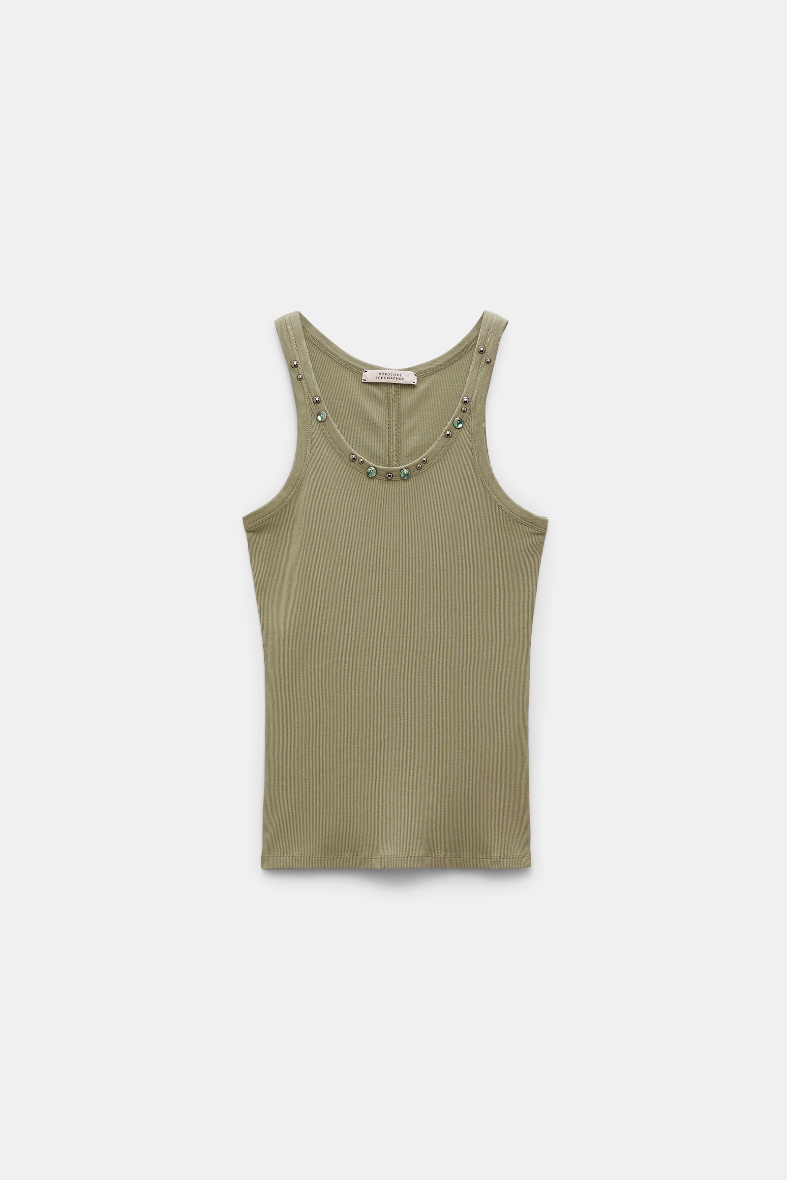 Dorothee Schumacher Ripptop mit Embellishment shadow green