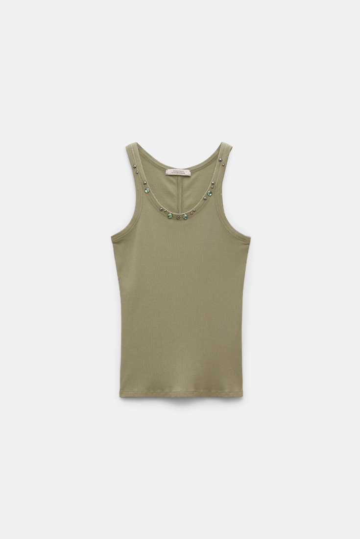 Dorothee Schumacher Ripptop mit Embellishment shadow green