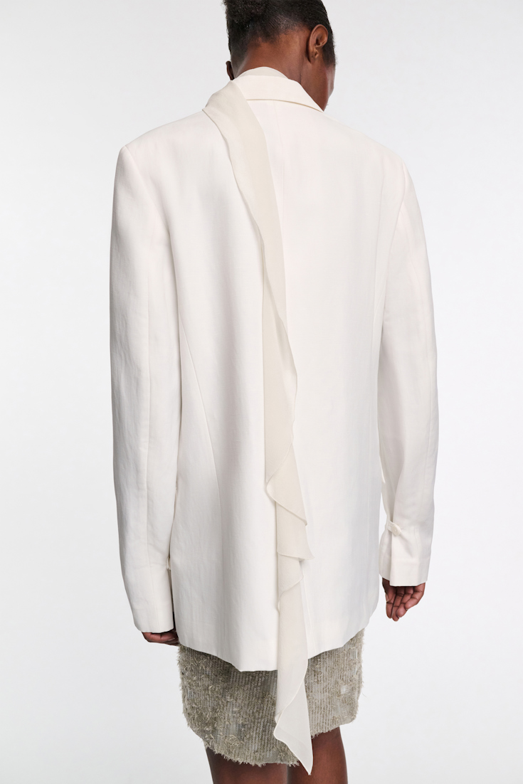 Dorothee Schumacher Technical linen blazer pure white