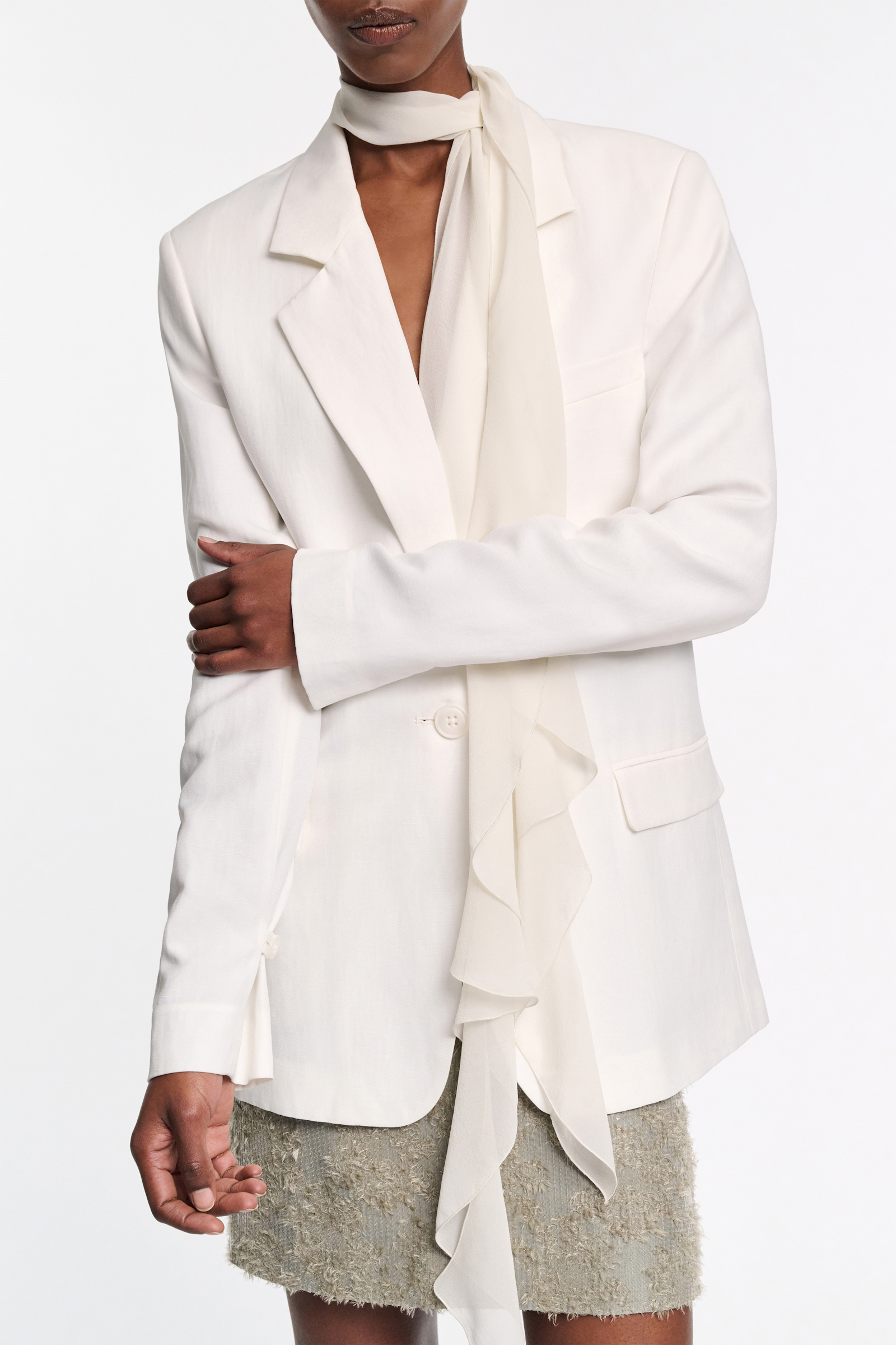 Dorothee Schumacher Technical linen blazer pure white