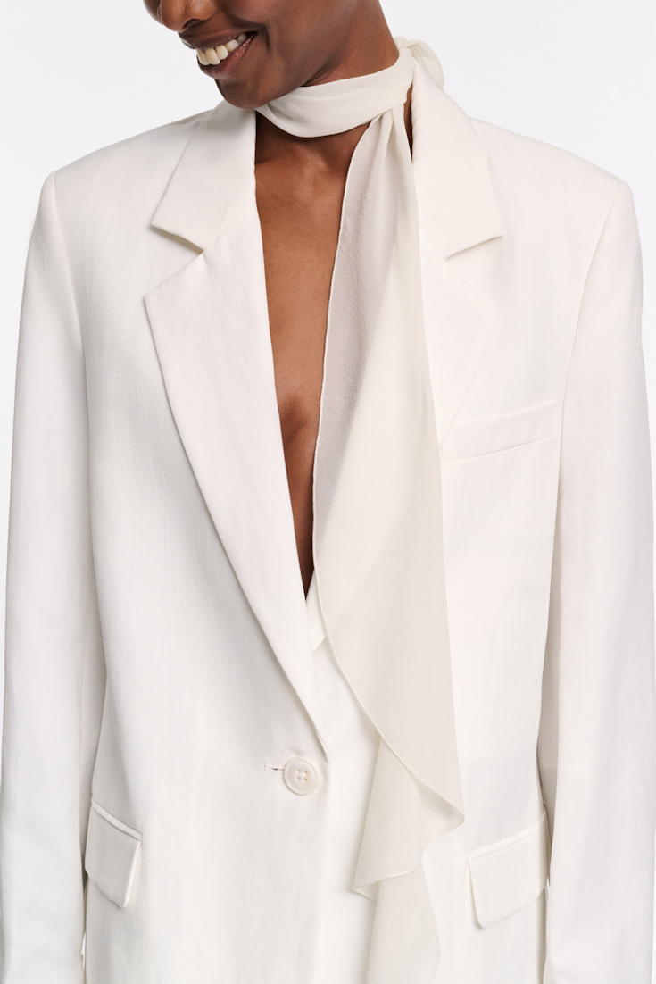 Dorothee Schumacher Technical linen blazer pure white