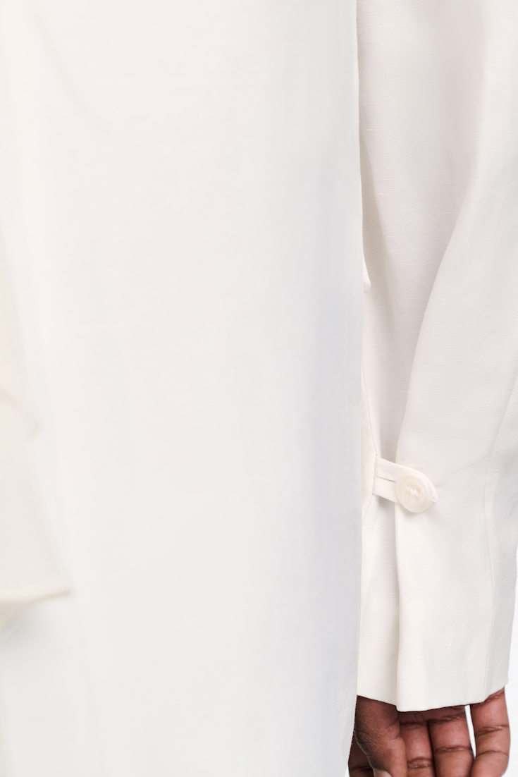 Dorothee Schumacher Technical linen blazer pure white