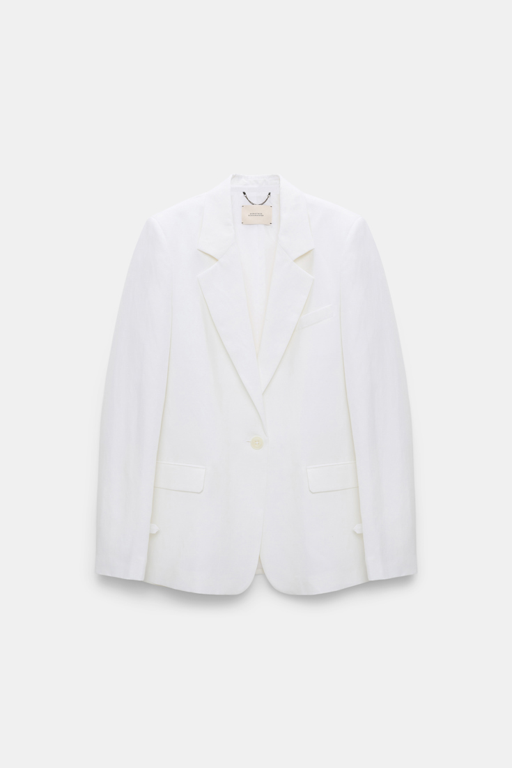 Dorothee Schumacher Technical linen blazer pure white