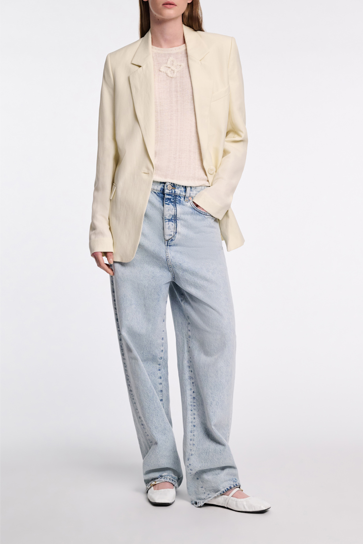 Dorothee Schumacher Technical linen blazer light lemon