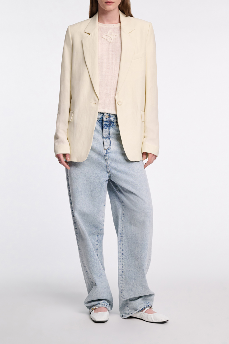 Dorothee Schumacher Technical linen blazer light lemon