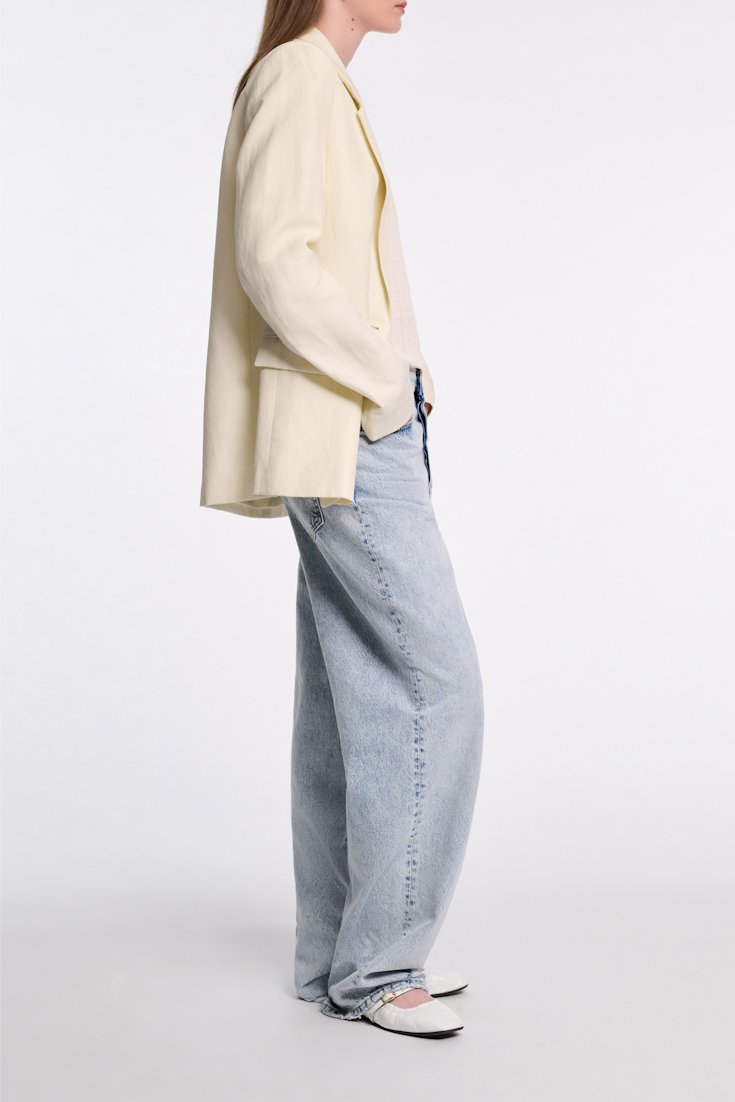 Dorothee Schumacher Technical linen blazer light lemon