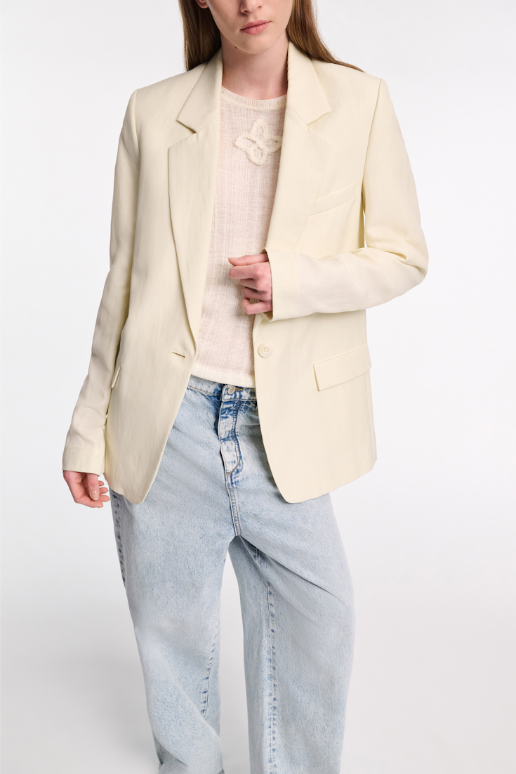 Dorothee Schumacher Technical linen blazer light lemon