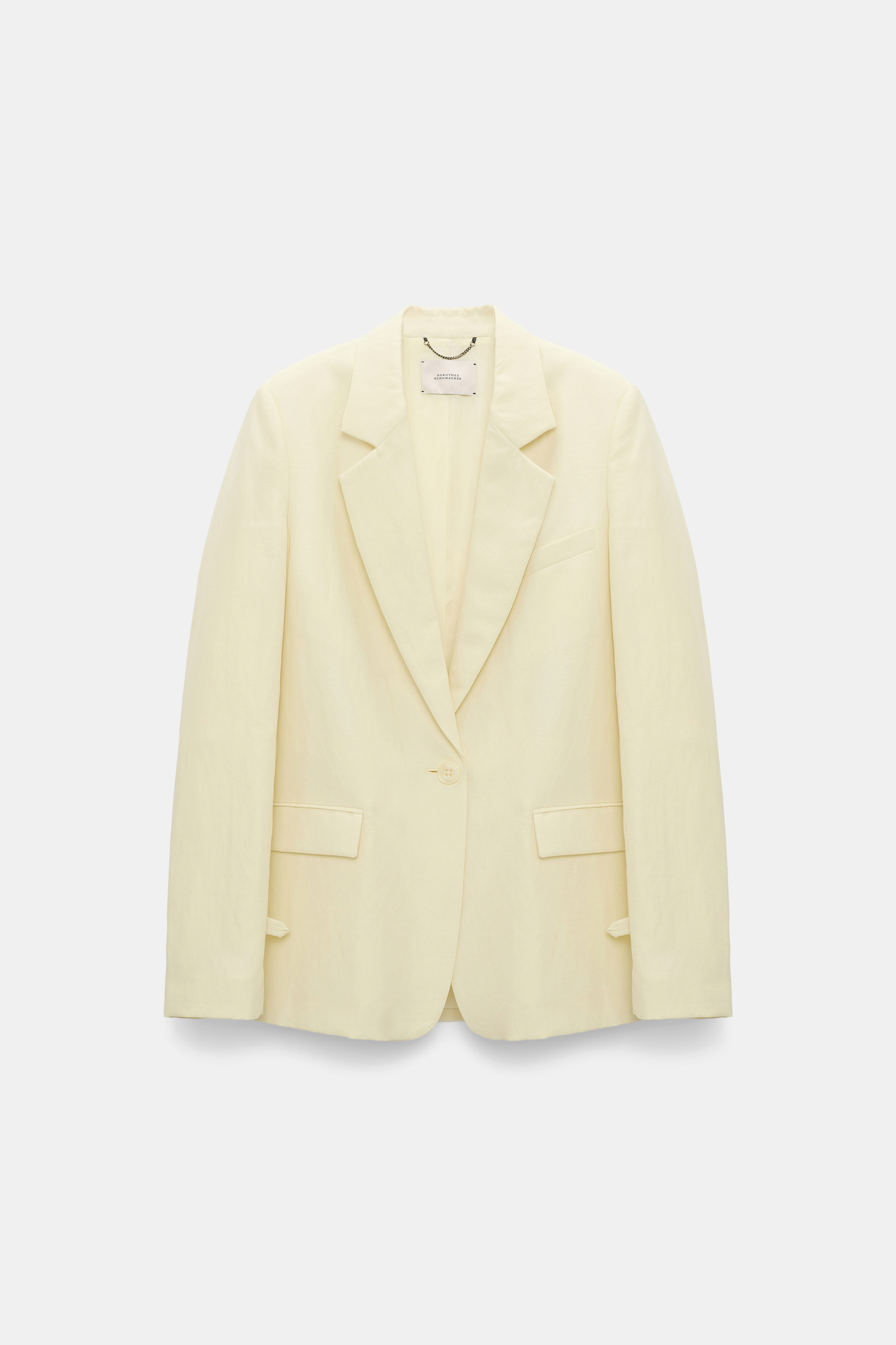 Dorothee Schumacher Technical linen blazer light lemon