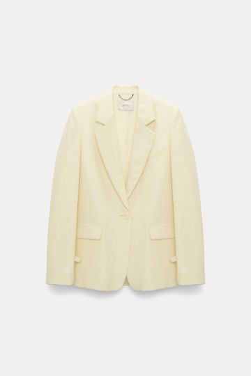 Dorothee Schumacher Technical linen blazer light lemon